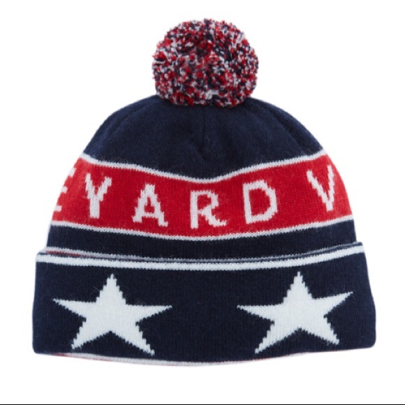 NWT Vineyard Vines Boys Red Blue Hat & Scarf Set - Picture 4 of 10